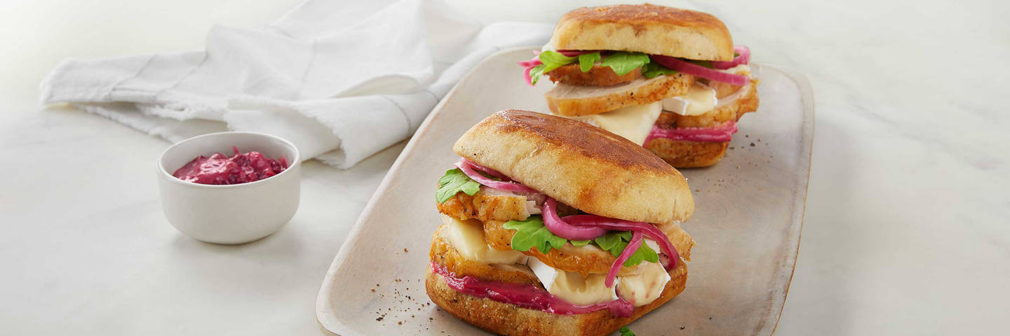 Turkey and Brie Sandwich with Cranberry Mustard Aioli-image