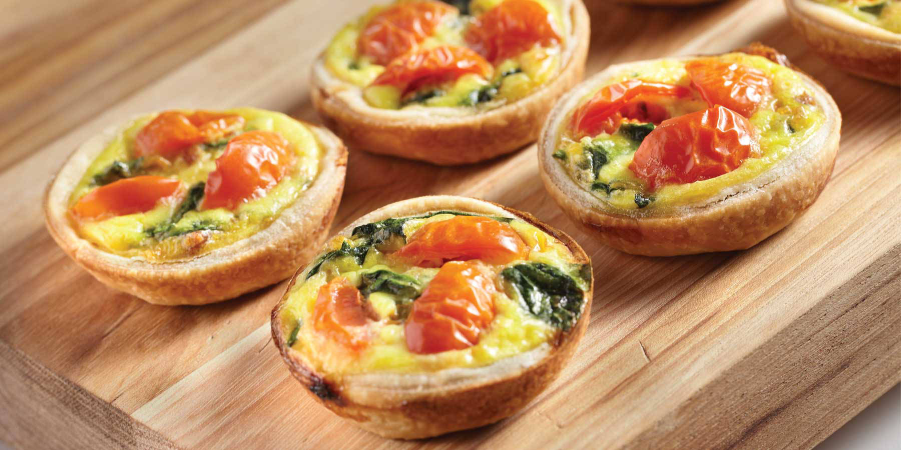 Bacon Spinach and Tomato Mini Quiches