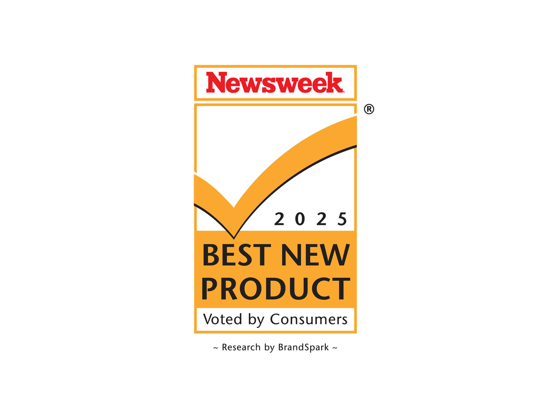 Newsweek. 2025 Best New Product Voted By Consumers. Research by BrandSpark.