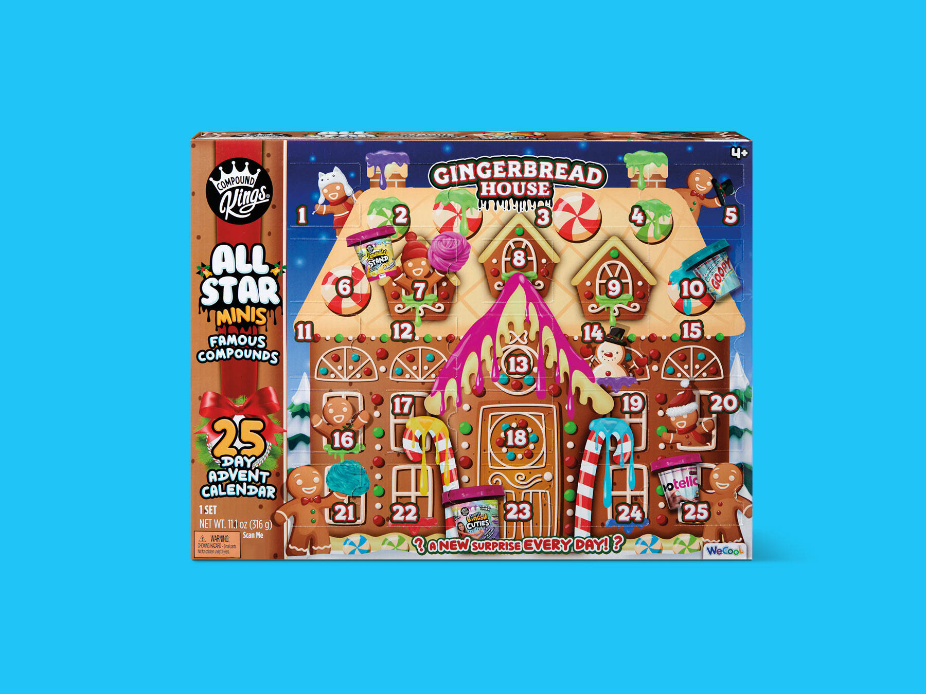 Compound Kings Gingerbread House Slime Advent Calendar