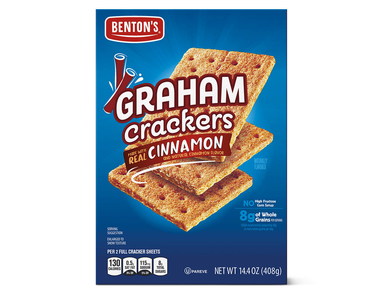 Benton's Cinnamon Graham Crackers - 14.4 Oz Box Of Naturally Flavored Whole Grain Snacks