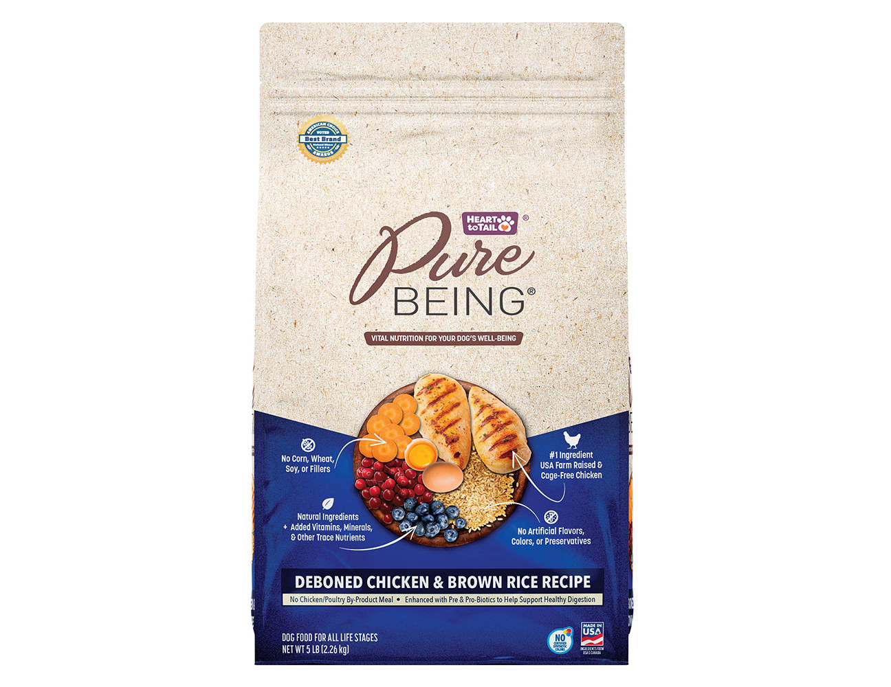Pure Being Chicken and Rice Premium Dog Food, lb