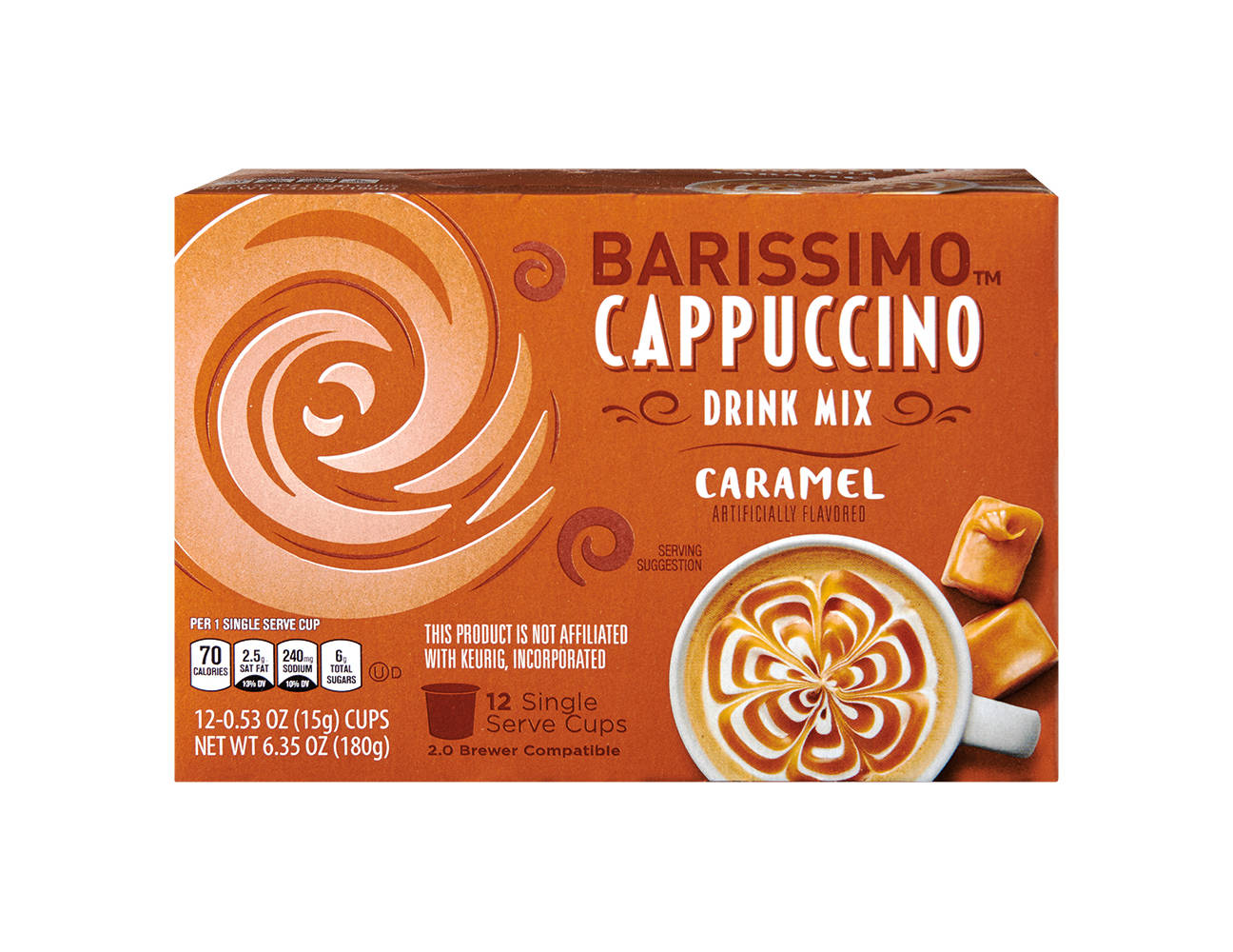 Barissimo Caramel Cappuccino Coffee Pods, 12 count