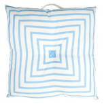 29” x 29” Blue Stripe Floor Pillow