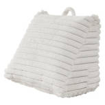 White Ribbed Wedge Pillow