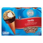 Vanilla  Sundae Nut Cones, 8 count