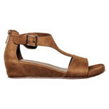 Women's Brown Suede Wedge Sandal, Size 8