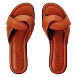 Ladies Summer Slide Sandals- Cognac, 9