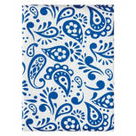 Blue Paisley Spring Vinyl Tablecloth, 52" x 70"