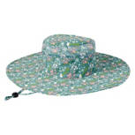 Green Floral Wide Brim Gardening Hat