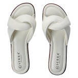 Ladies Summer Slide Sandals- White, 8
