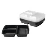 Reusable 3-Compartment Meal Prep Containers 20 Piece Set