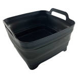 Green Collapsible Tub with Drain, 12.2" x 12" x 7.8"