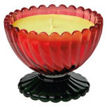 Watermelon & Mint Red/Black Ribbed Party Glass Candle