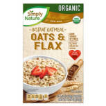 Organic Oats and Flax Instant Oatmeal Packets, 8 count