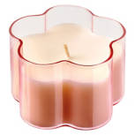 Lavender Blossom Pink Floral Glass Candle