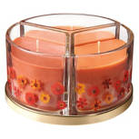 Cedarwood, Gardenia, & Guava Orange Floral 3-Segment Candle