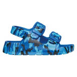 Kid's Blue Camo Lightweight Molded Footbed Sandals, Size 5/6