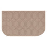 Tan  Polygon Rounded Kitchen Accent Rug, 20" x 34"
