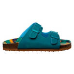 Kid's Teal Molded Footbed Sandals, Size 5/6