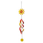 Yellow Flower Hanging Wind Spinner, 36"