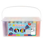 Glitter Chalk Bucket 50 Piece Set