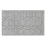 20" x 34" Kitchen Accent Rug - Polygon Rectangle Gray