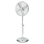 Chrome Metal Pedestal Fan, 17.1" x 15.7" x 49.2"