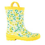Kid's  Yellow Daisies Rainboots, Size 13/1