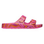 Women's Pink/Orange Groovy Lightweight Molded Footbed Sandals, Size 6