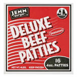 Deluxe  Beef Patties, 16 count