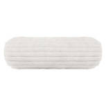 10” x 36" Ribbed Bolster Pillow, White