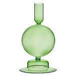 Medium Glass Candle Holder, Green