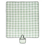 Fold Up Picnic Blanket, Green Gingham