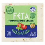 Tomato and Basil Feta Cheese Block, 8 oz