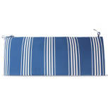 Reversible Blue Harbor/ Blue Stripes Garden Bench Cushion