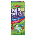 Moo Tubes Strawberry and Blueberry Lowfat Yogurt, 8 count