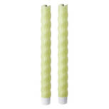 Twist LED Novelty Taper Candles, Green