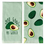 Avocados/Guac 15" x 25" Kitchen Towels, 2 pack