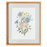 Blue Floral Framed Spring Wall Art, 16" x 20"
