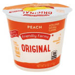 Lowfat Peach Yogurt, 6 oz