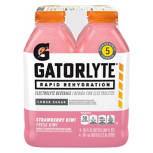 Gatorlyte Strawberry Kiwi  Rapid Rehydration Drink, 20 fl oz bottles, 4 pack
