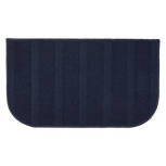 Navy Ribcord Rounded Kitchen Accent Rug, 20" x 34"