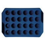 Reinforced Silicone Mini Muffin Pan, Blue