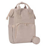 Tan Diaper Backpack with Baby Changing Mat