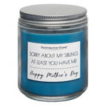 Sorry  About My Siblings (Coastal Mist & Sage) Single Wick Mother's Day Candle