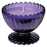 Island Oasis Purple Ribbed Party Glass Candle