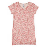 Women's Pink Floral Short Sleeve Sleep Shirt, Size L