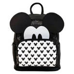 Disney Black/White Mickey Mouse Small Backpack, 10" x 8" x 4.5"