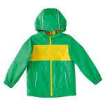 Kid's Green/Yellow Reflective Rain Jacket, Size M